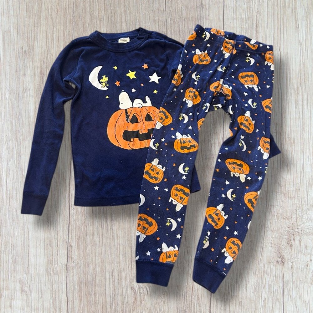 6-7 Hanna Andersson Snoopy Halloween Pj Set